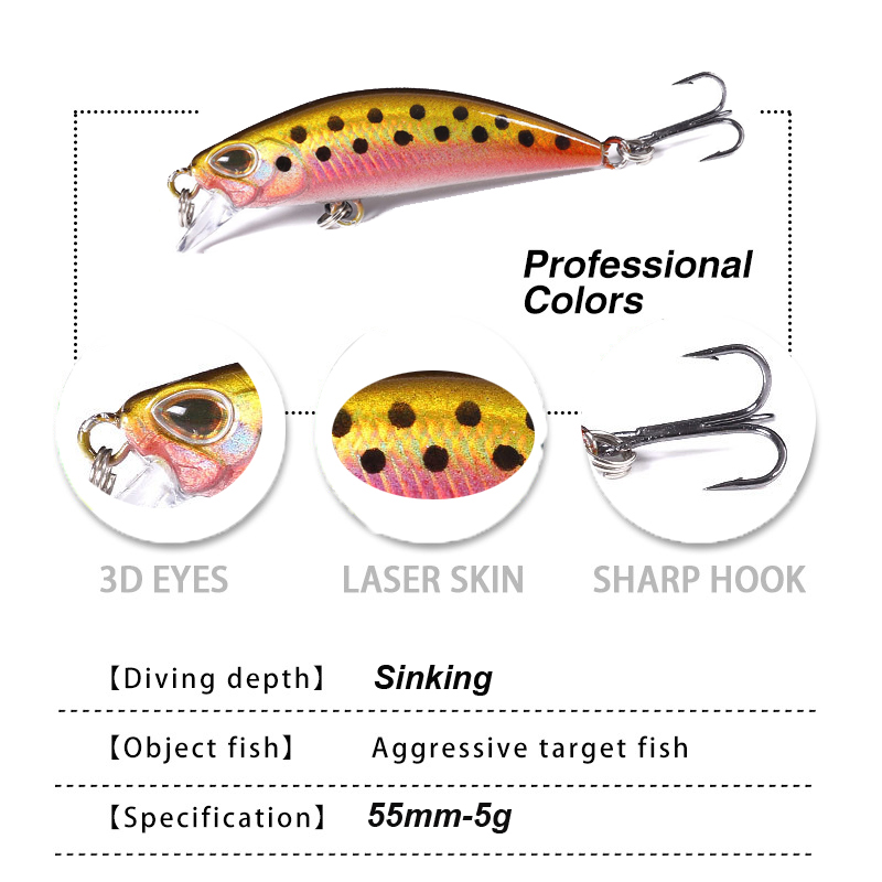 WESTBASS 1PX Micro Minnow Lure - Fishing Lure Popper 评论和价格