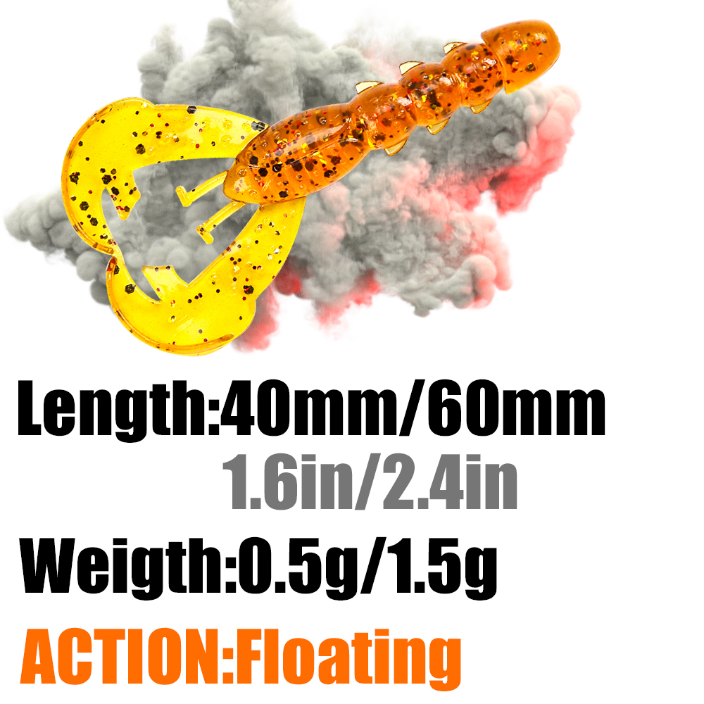 PEAK Floating Craws Lures 40mm - Fishing Lure Soft Plastic 评论和价格