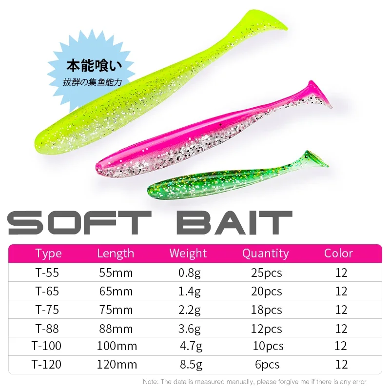 TSURINOYA NEW SIZE 100mm 120mm - Fishing Lure Soft Plastic 评论和价格