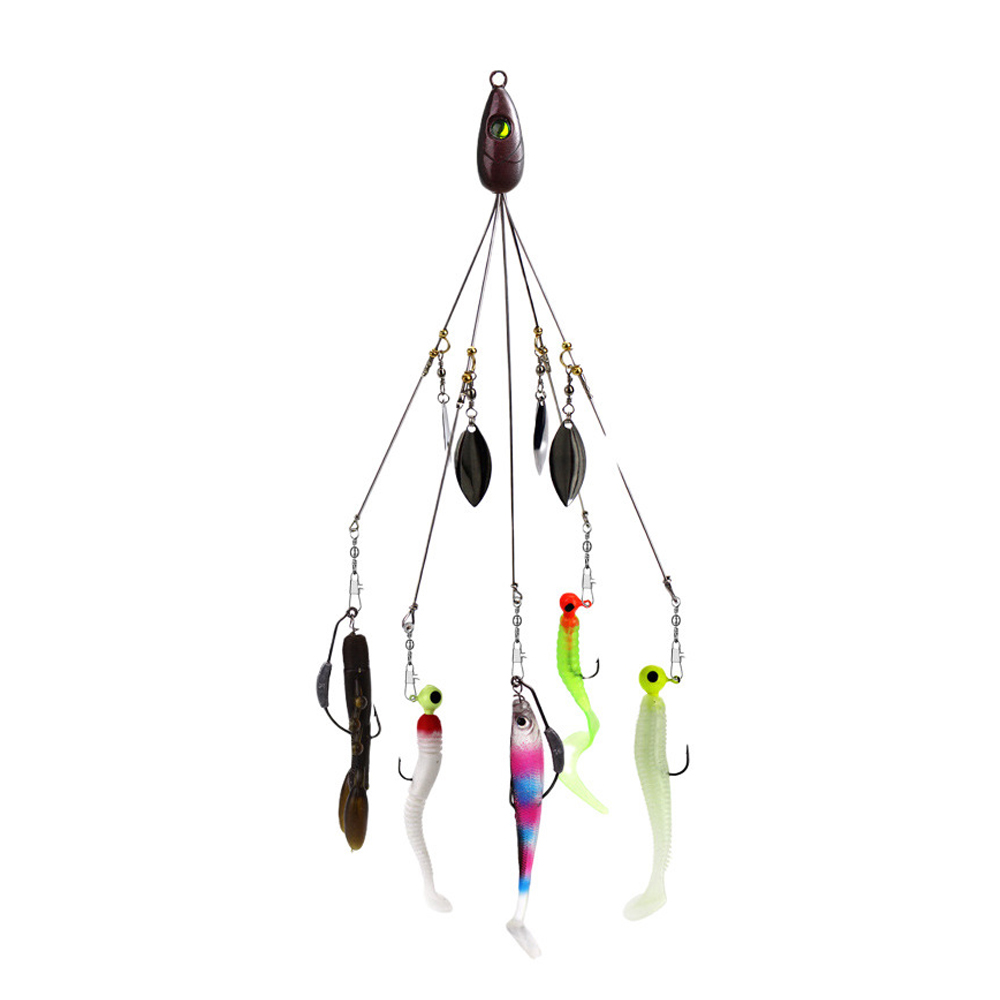 5pcs Alabama Umbrella Rig Fish - Fishing Lure Blade Bait 评论和价格