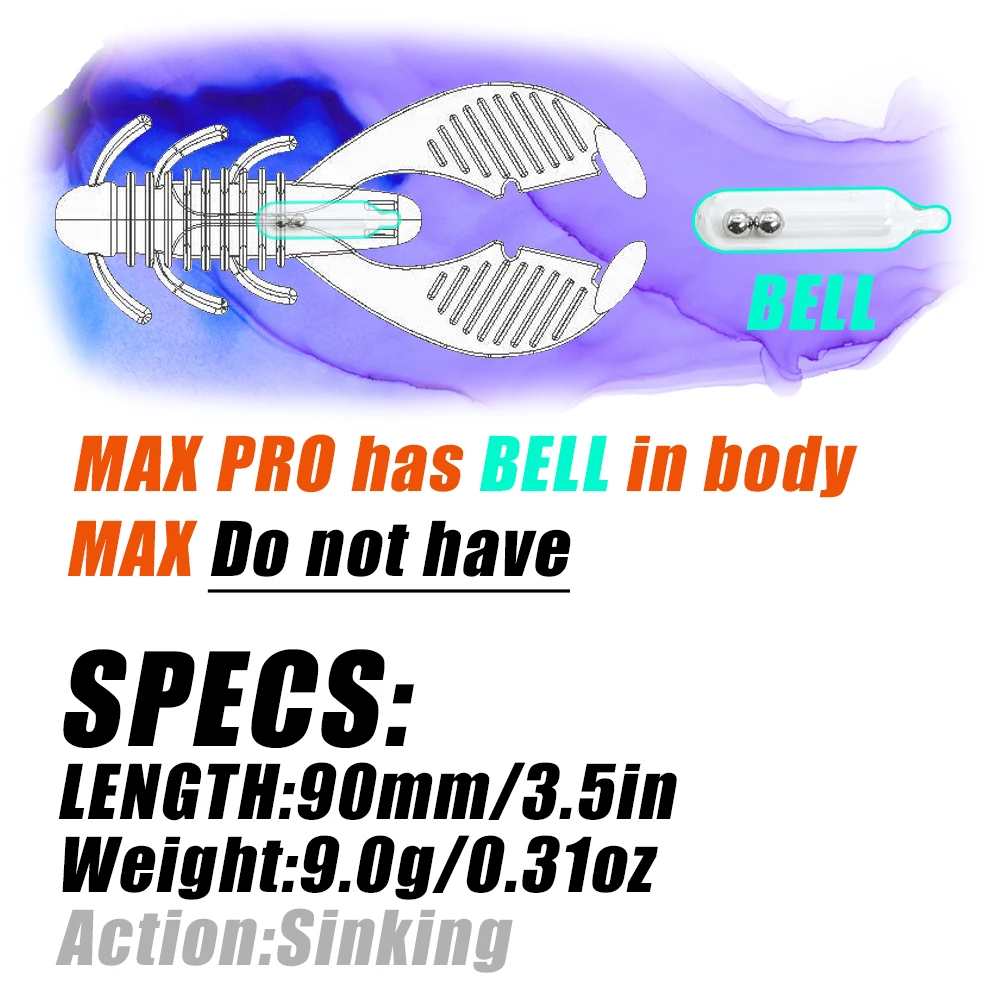 B&U Craws Shrimp Soft Bait 90m - Fishing Lure Soft Plastic 评论和价格