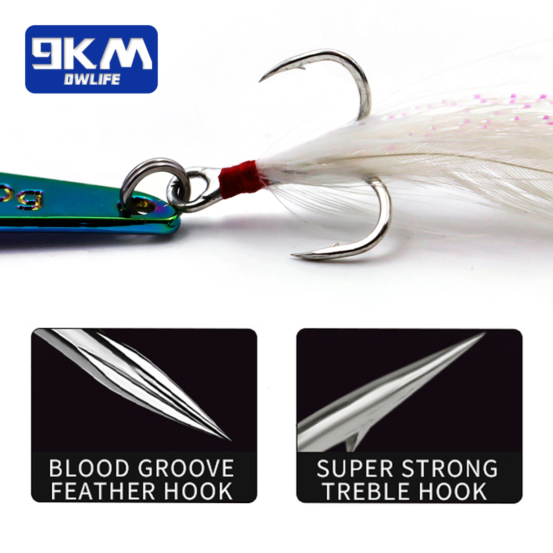 9KM 1PCS Metal Blade Fishing L - Fishing Lure Blade Bait 评论和价格