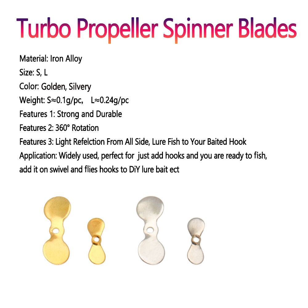 Bimoo 20pcs S L Turbo Propelle - Fishing Lure Blade Bait 评论和价格