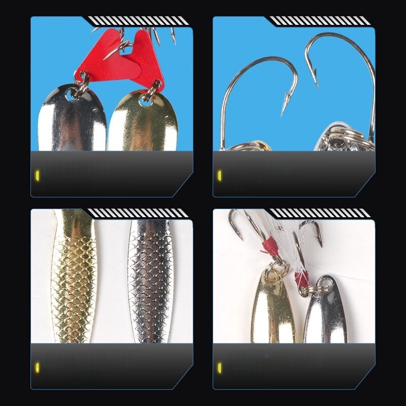 Fishing Lure Kit 16 Pcs Sets T - Fishing Lure Spinnerbait 评论和价格