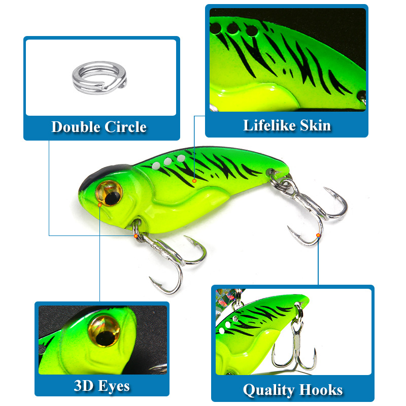 Billings 1Pcs 8g 3.5cm 3D Eyes - Fishing Lure Blade Bait 评论和价格