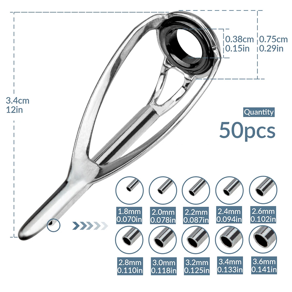 THKFISH 50pcs Fishing Rod Guid - Fishing Lure Making Kit 评论和价格