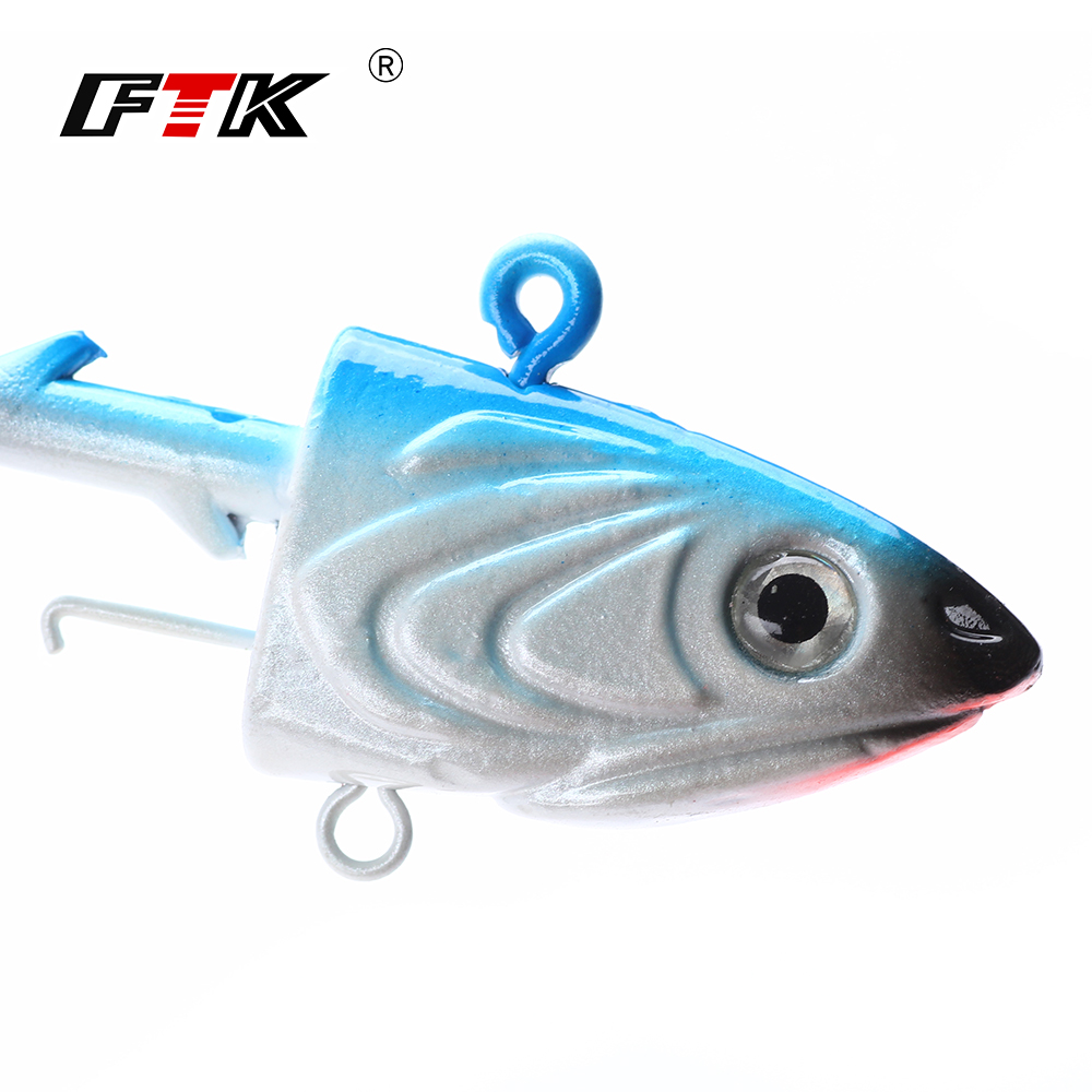 FTK 2PCS Jig Head Fishing Hook - Fishing Lure Soft Plastic 评论和价格